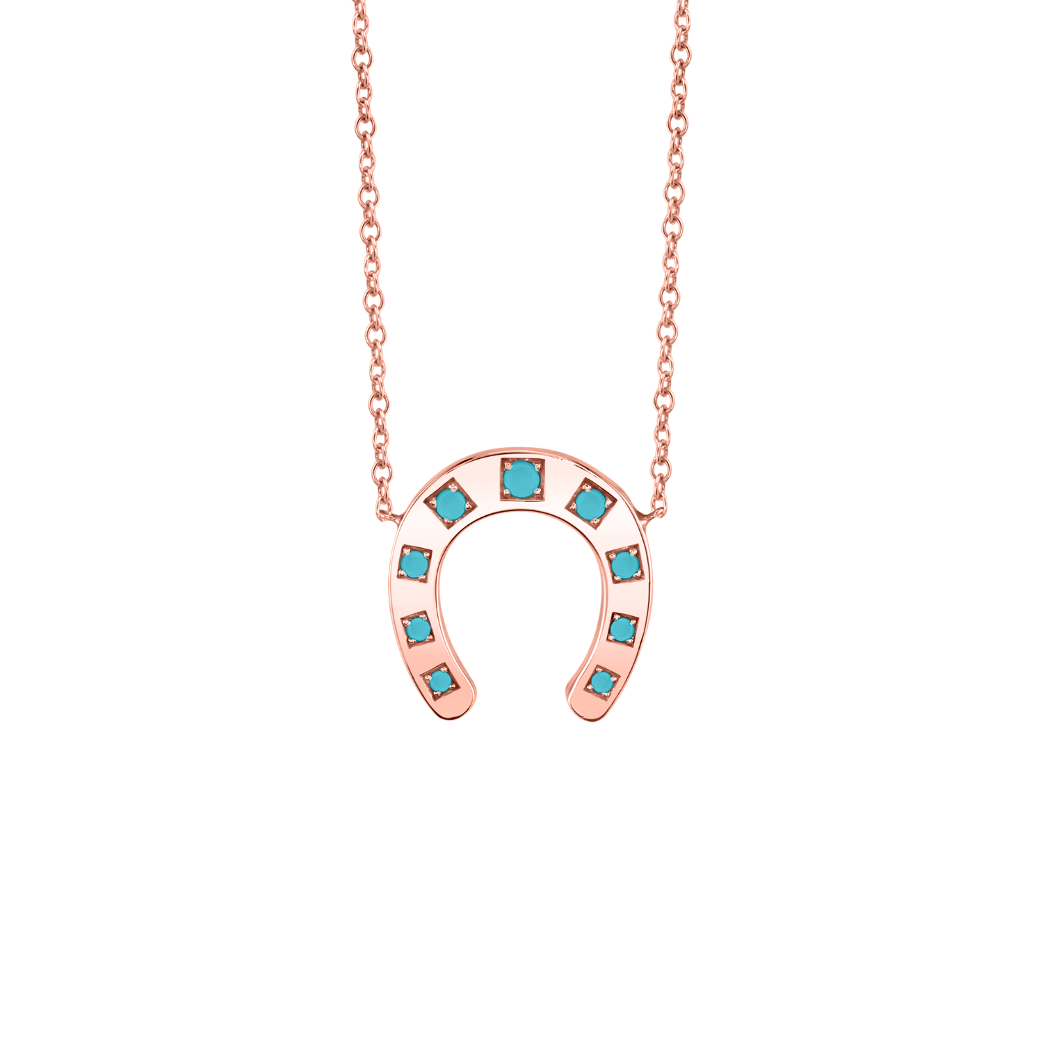 Turquoise Horseshoe Necklace