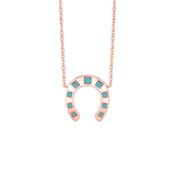Turquoise Horseshoe Necklace