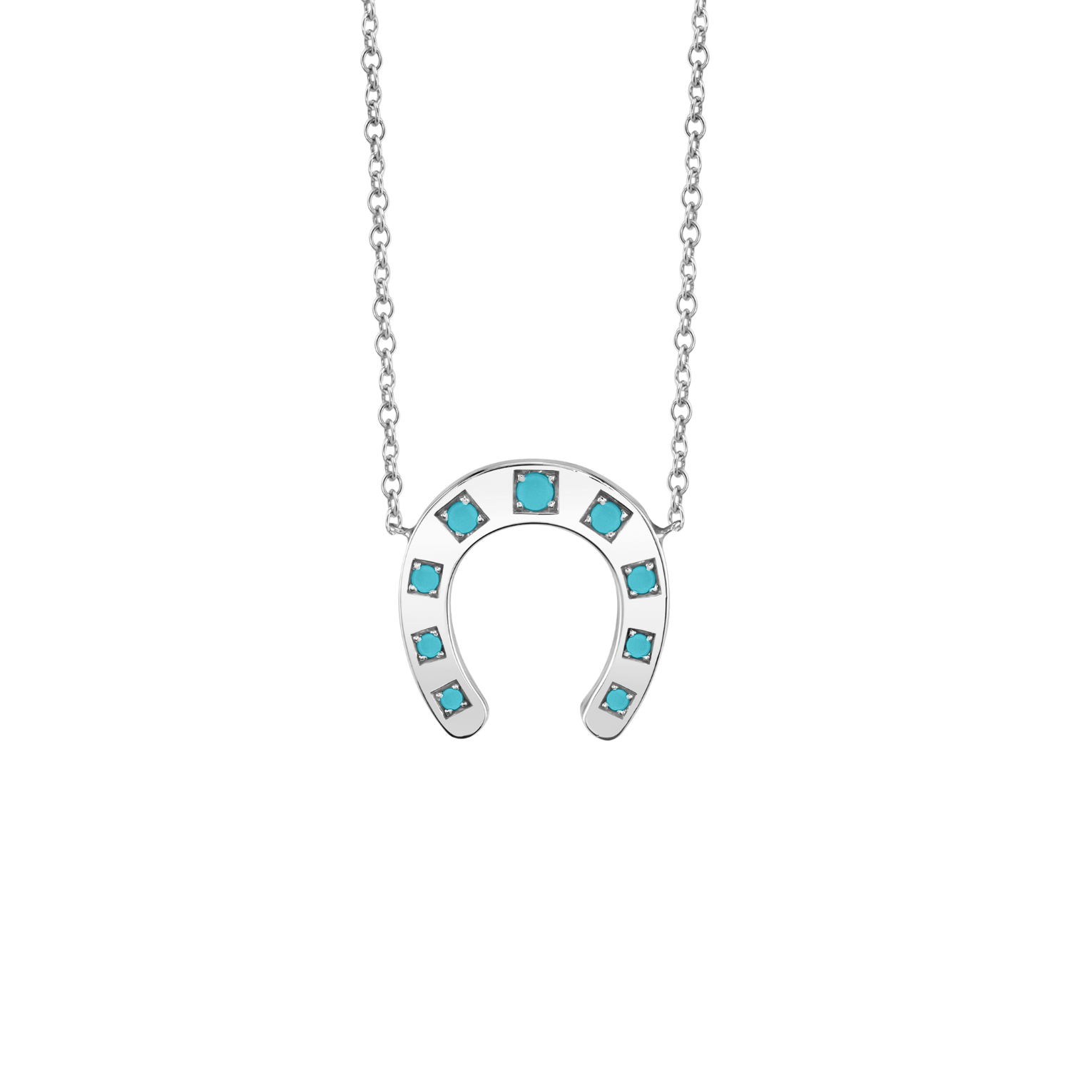 Turquoise Horseshoe Necklace