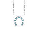 Turquoise Horseshoe Necklace