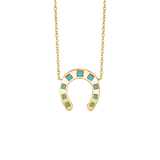 Turquoise Horseshoe Necklace