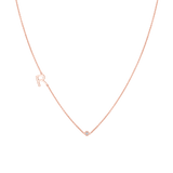 Single Letter Diamond Bezel Necklace