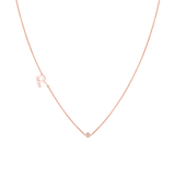 Kids Single Letter Diamond Bezel Necklace