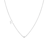 Kids Single Letter Diamond Bezel Necklace