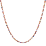 Rainbow Gemstone Tennis Necklace