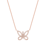 Kids Diamond Pave Butterfly Necklace