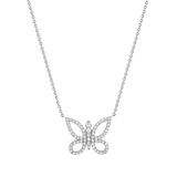 Diamond Pave Butterfly Necklace