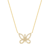 Diamond Pave Butterfly Necklace