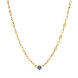 Opal Solitaire Sequin Necklace