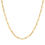 14K Paper Clip Chain Necklace