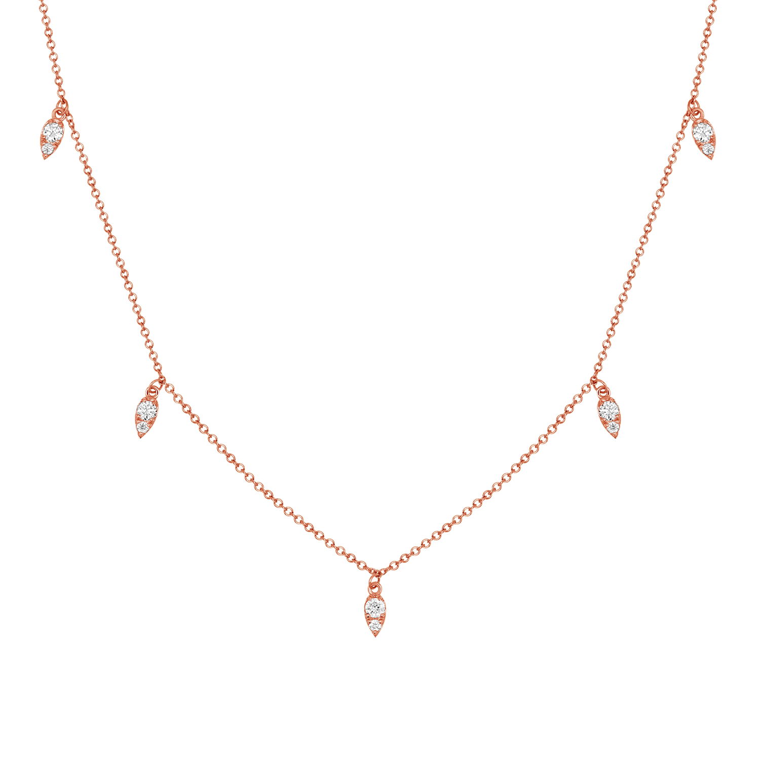 Diamond Pear Drop Necklace