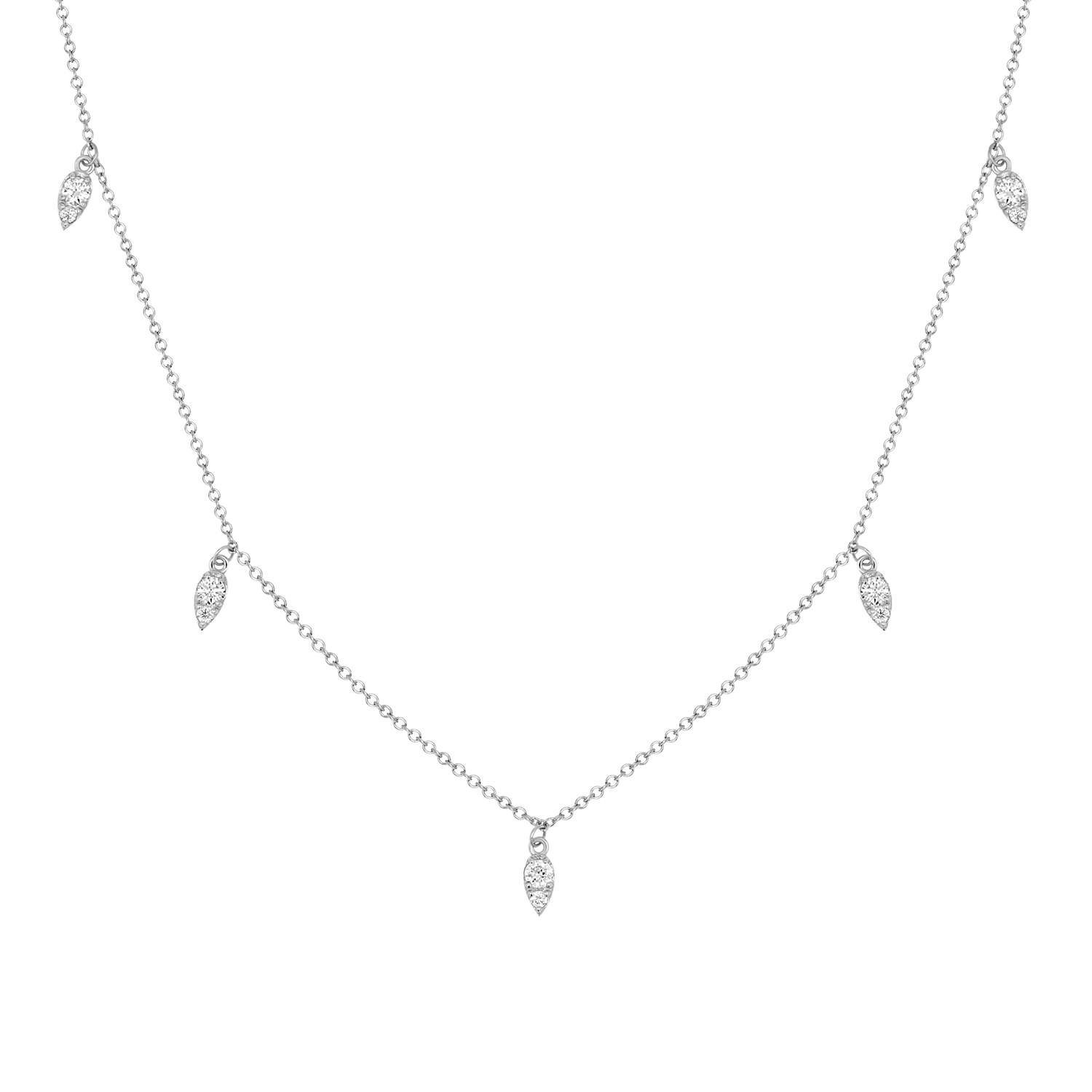 Diamond Pear Drop Necklace