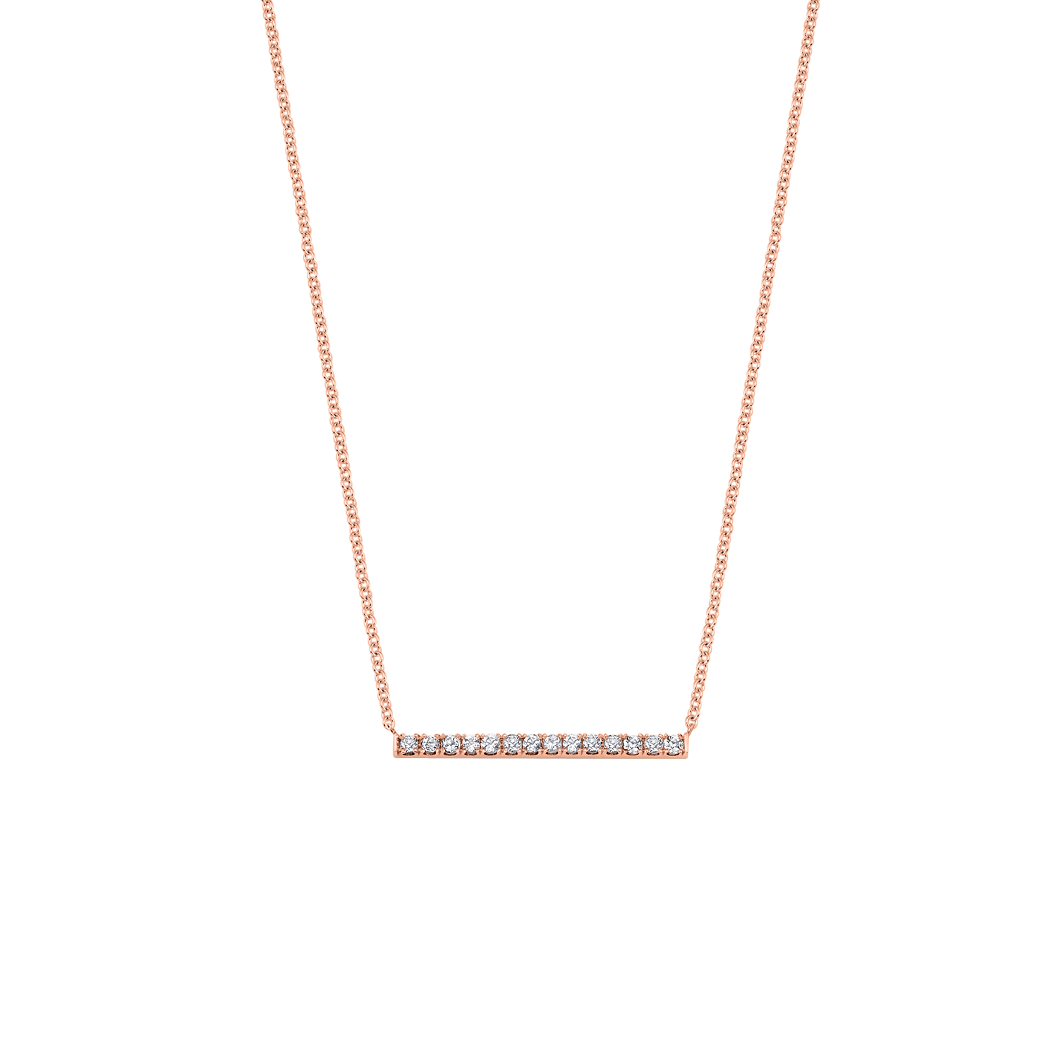 Diamond Pave Bar Necklace