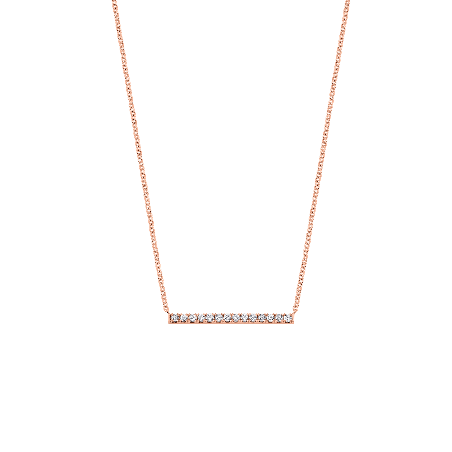 Kids Diamond Pave Bar Necklace