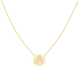 Kids Diamond Initial Coin Necklace