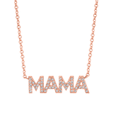 Diamond Pave Mama Necklace