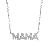 Diamond Pave Mama Necklace
