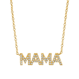 Diamond Pave Mama Necklace