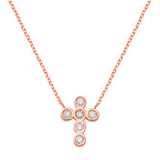 Diamond Bezel Cross Necklace