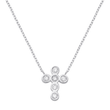 Diamond Bezel Cross Necklace