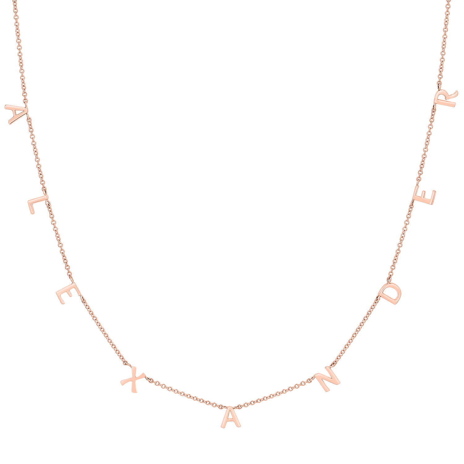 Mini Spaced Letter Necklace