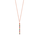 Short Bar Rainbow Necklace