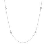 Quad Diamond Bezel Charm Chain