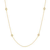Quad Diamond Bezel Charm Chain