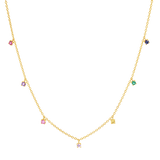 Kids Rainbow Gemstone Drop Necklace