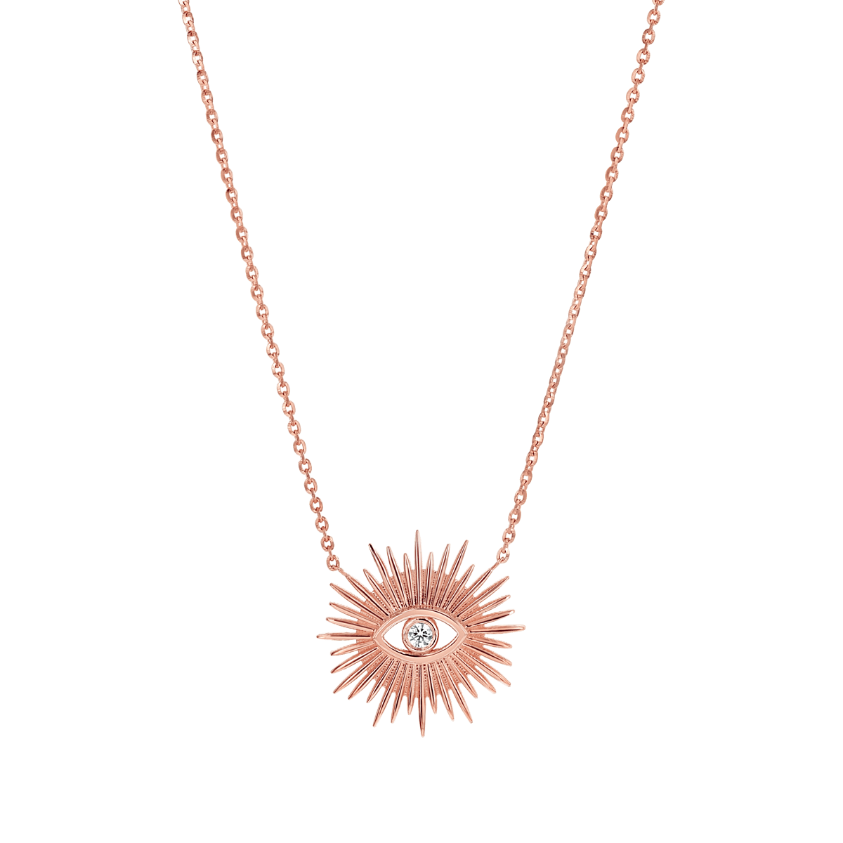 Sunburst Evil Eye Necklace