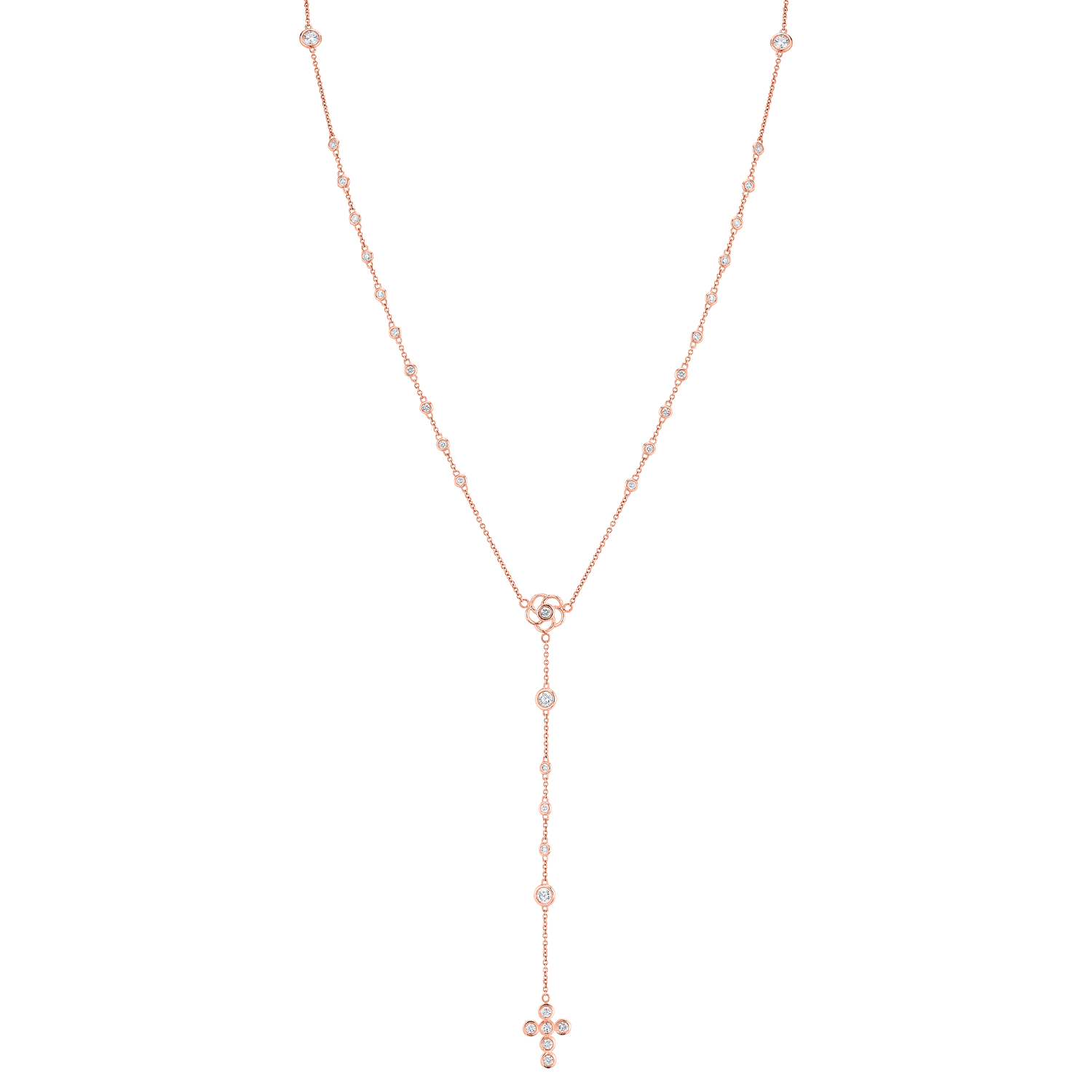 Diamond Rosary Necklace