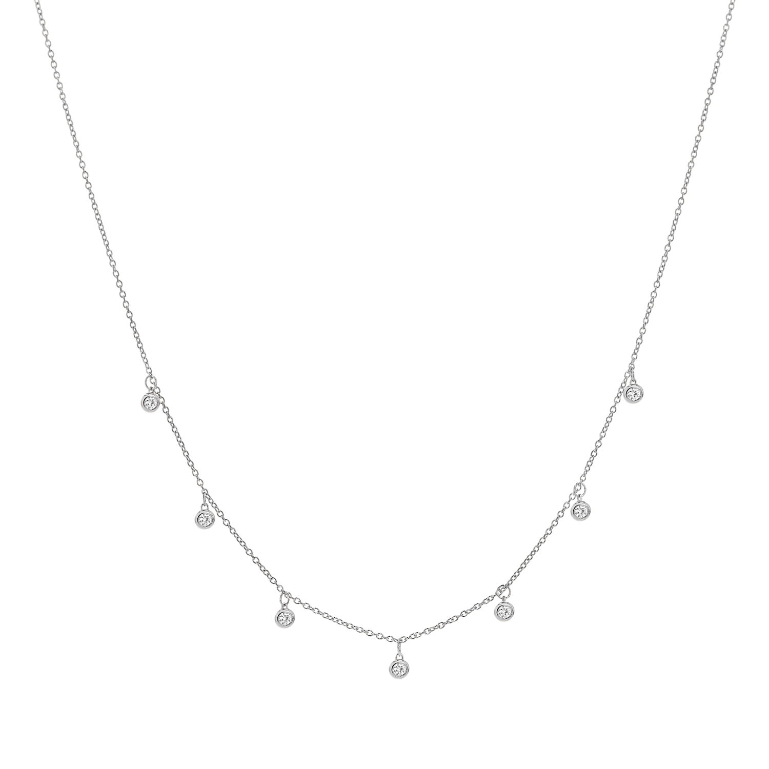 Multi Drop Diamond Necklace