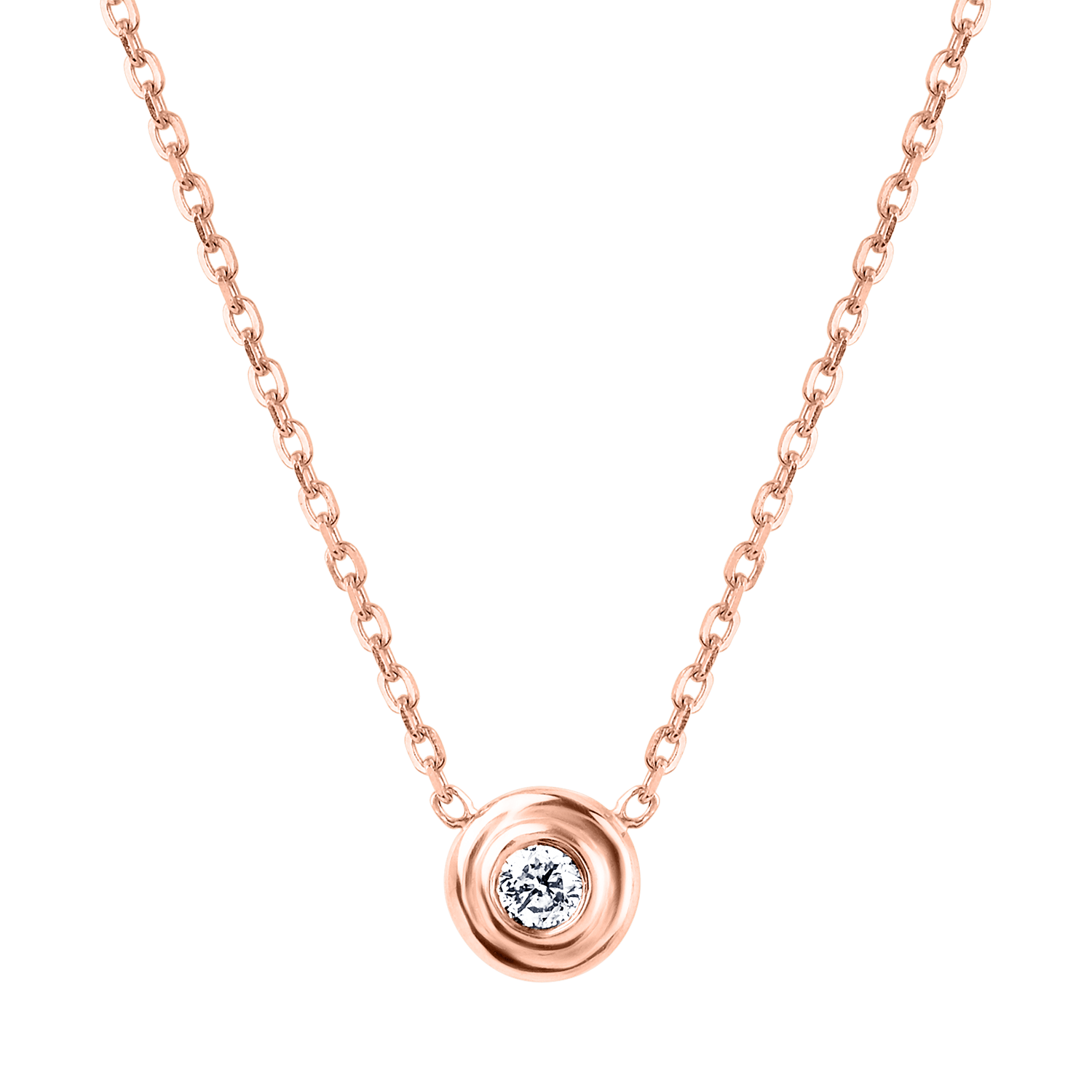 Step Bezel Solitaire Necklace