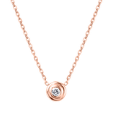 Step Bezel Solitaire Necklace