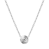 Step Bezel Solitaire Necklace