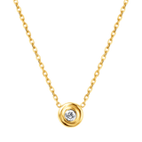 Step Bezel Solitaire Necklace