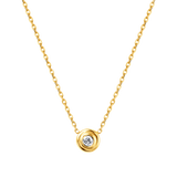 Kids Step Bezel Solitaire Necklace