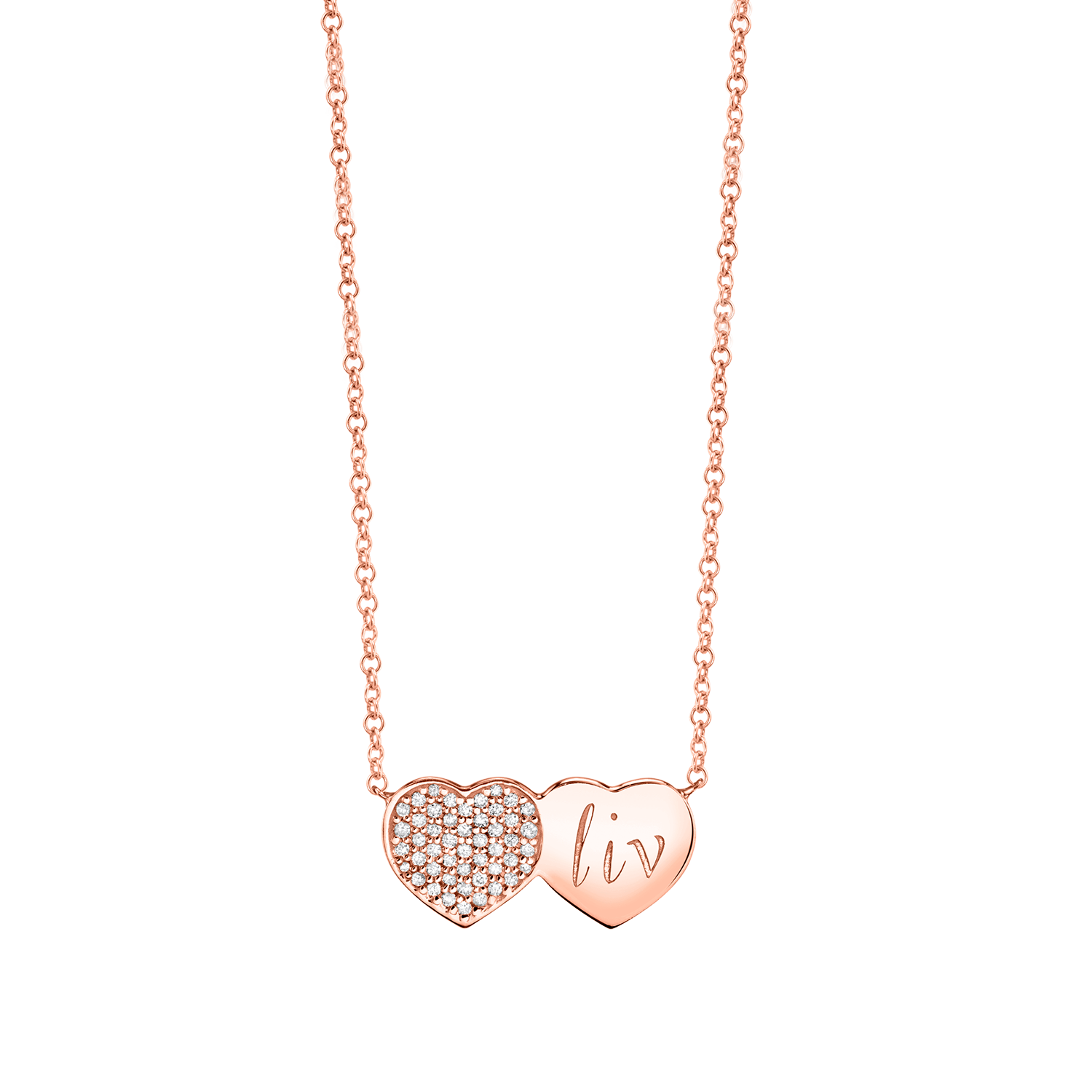 Kids Twin Heart Necklace