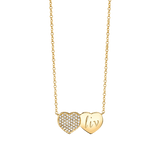 Kids Twin Heart Necklace