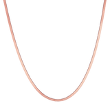 14K Gold Thin Herringbone Necklace 3mm