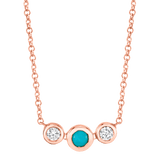 Turquoise Diamond Bezel Necklace
