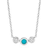 Turquoise Diamond Bezel Necklace