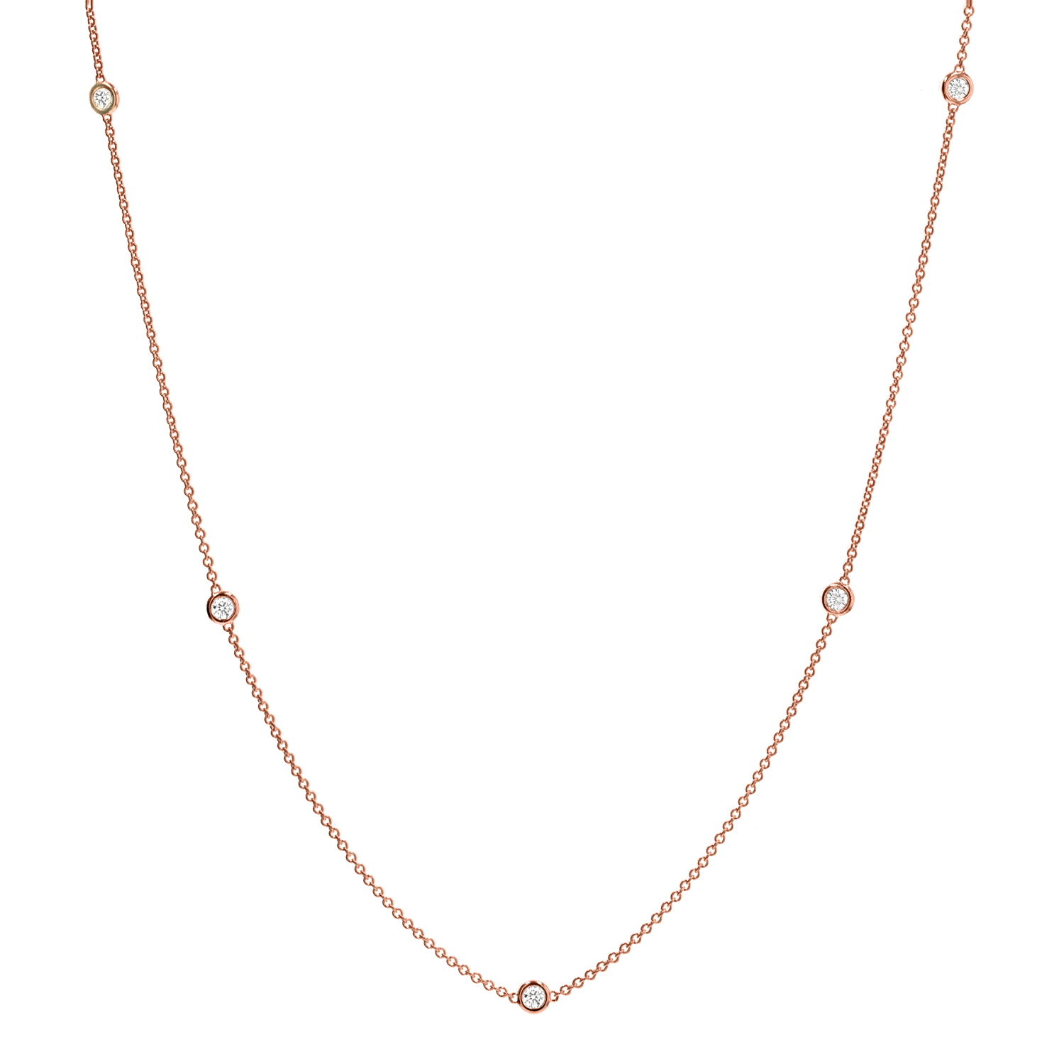 Extra Long Diamond Strand Necklace