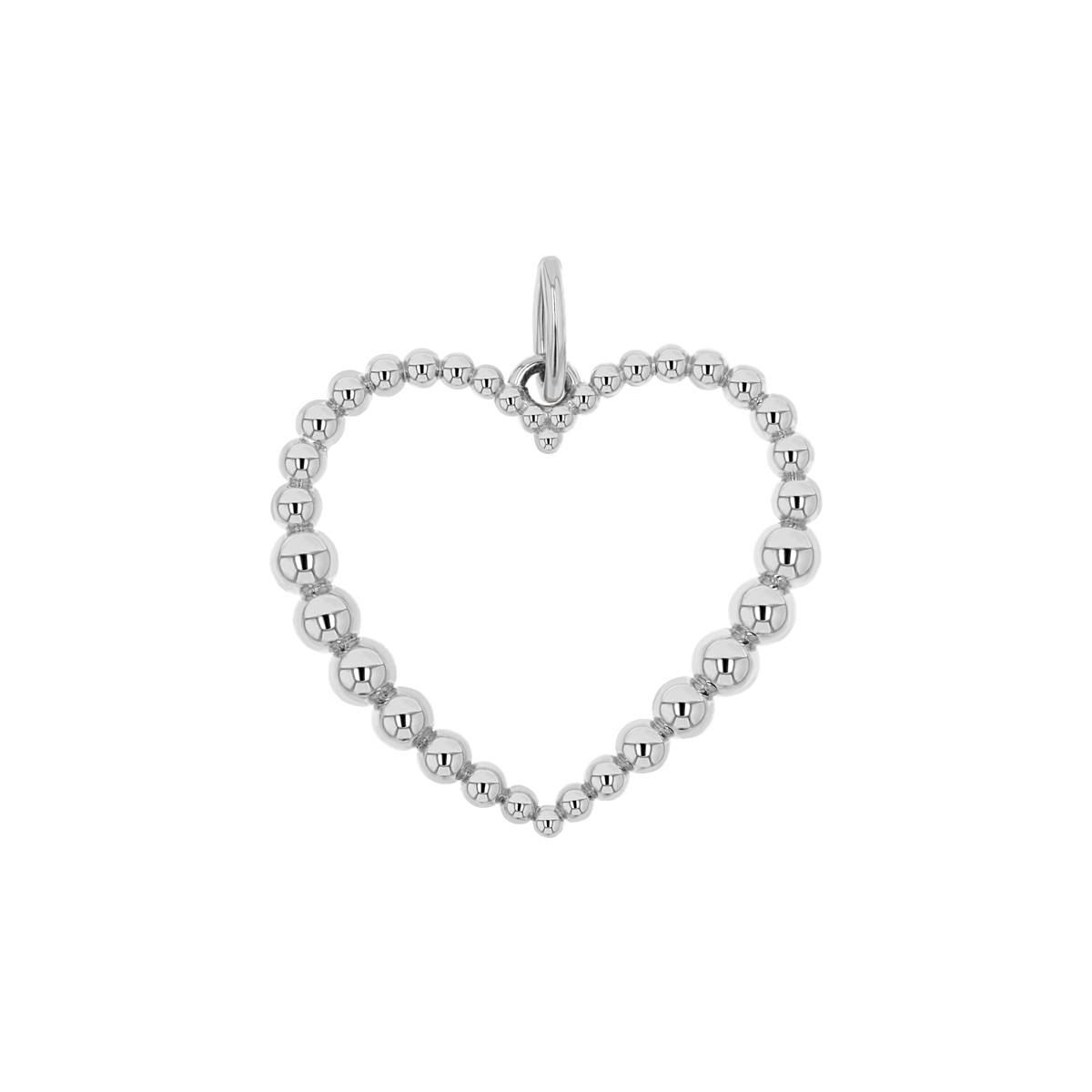 Tapered Bead Heart Charm