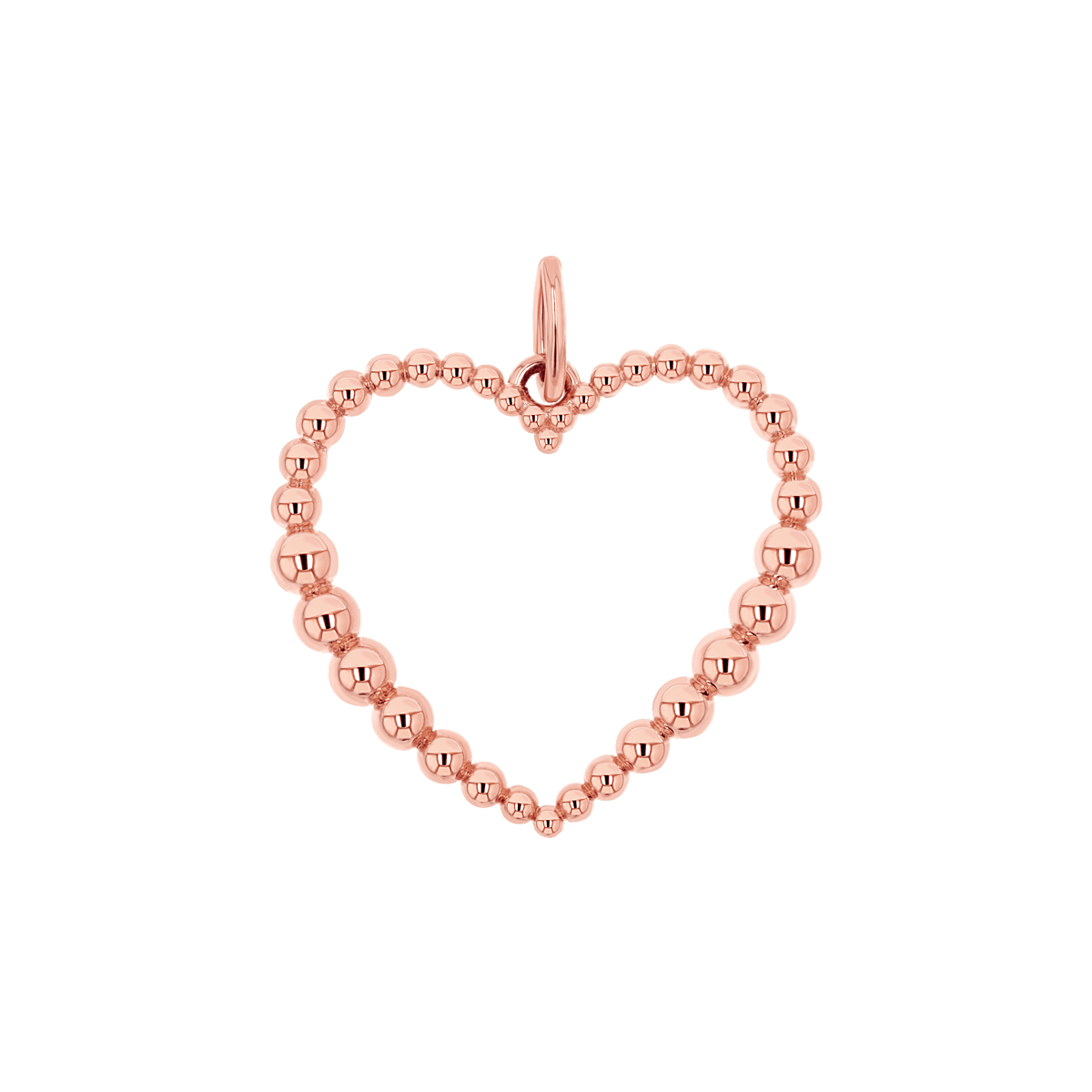 Tapered Bead Heart Charm