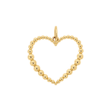 Tapered Bead Heart Charm