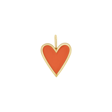 Enamel Elongated Heart Charm