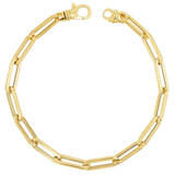 14K Grand Paper Clip Chain Bracelet