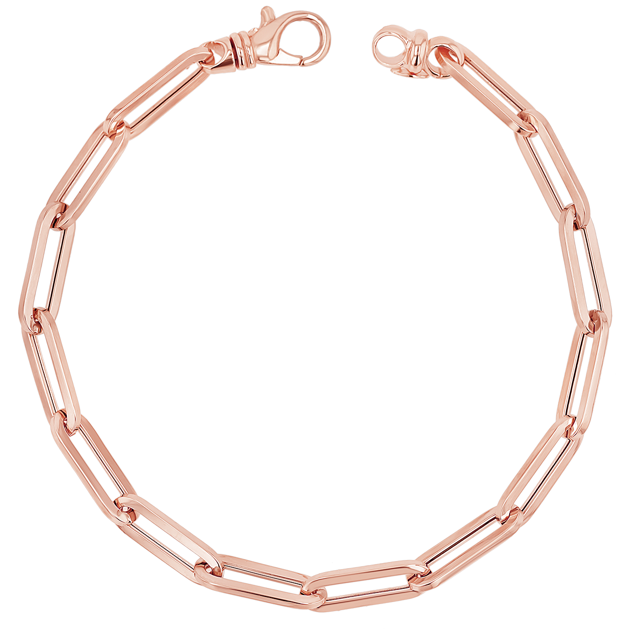 14K Grand Paper Clip Chain Bracelet