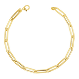 14K Large Paper Clip Chain Bracelet